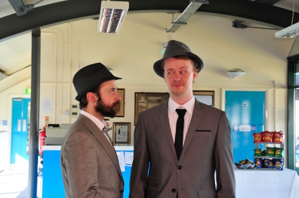 Lukas (L), our roving photographer for the occasion, and Rob made a rather sophisticated looking double act... 